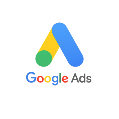 Google Ads Logo on Pixelated Background