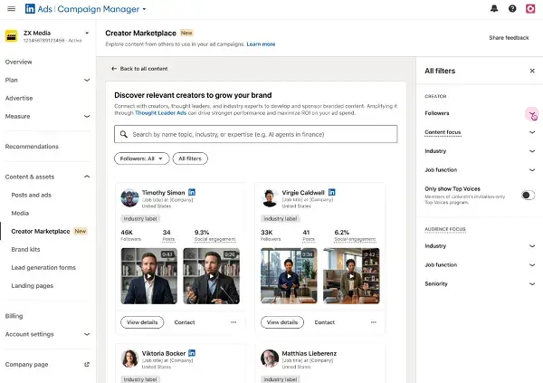 linkedin_creator_marketplace_filters