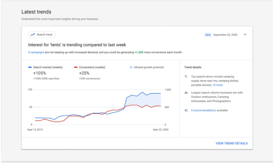 Toevoeging aan insights google ads 2